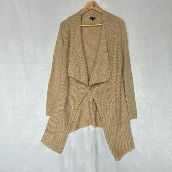 Express wool open ribbed knit cardigan sweater - Picture 4 of 7